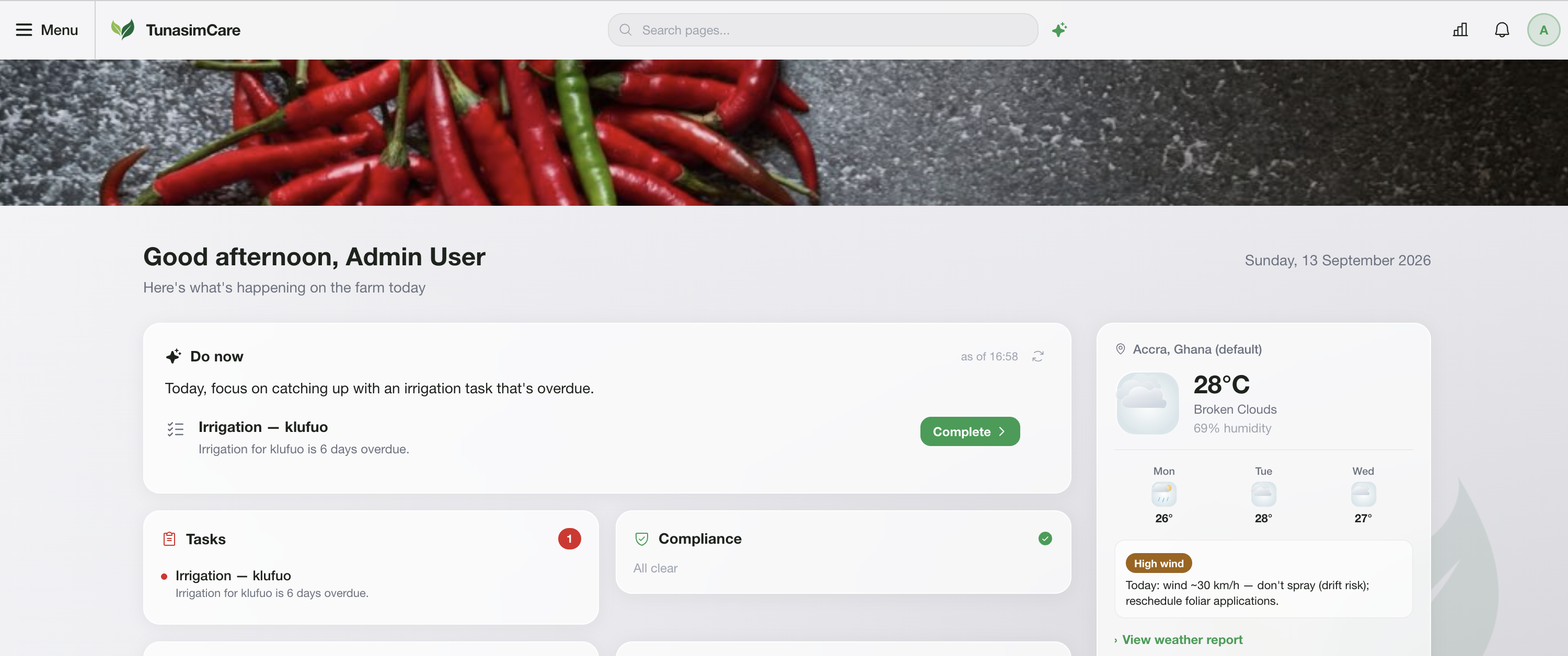 TunasimCare farm overview