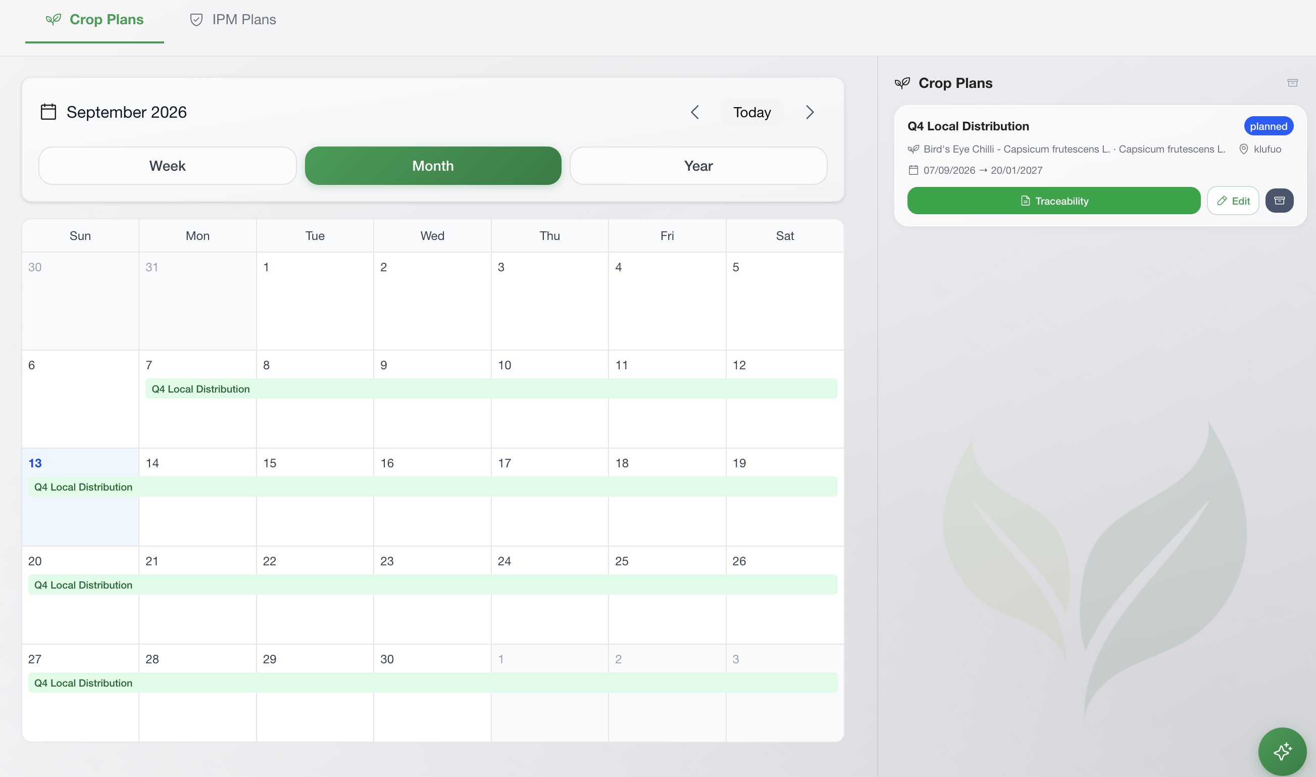 TunasimCare crop-plan calendar